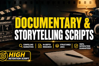 write engaging youtube documentary and storytelling scripts