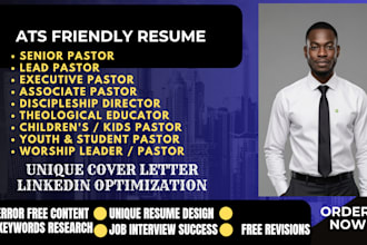 write or rewrite a professional pastor, ministry, and church leadership resume