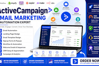 setup activecampaign email automation CRM landing page and campaigns