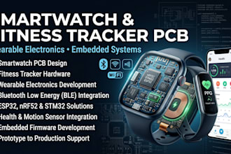 design fitness tracker, smartwatch pcb and wearable electronics