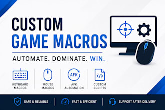 develop custom game macros and automation tools for pc games