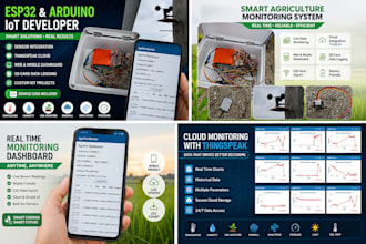 develop esp32 and arduino iot projects with dashboard and with cloud integration