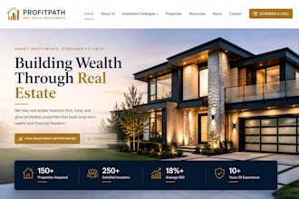 design squarespace real estate investor website design for lead generation