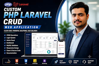 develop a custom PHP laravel crud web application
