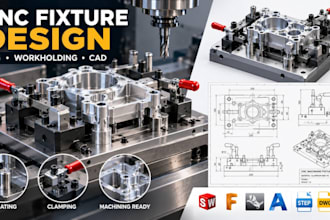 do cnc fixtures, machining jigs , custom workholding cad drawings