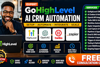 set up gohighlevel openai twilio ai CRM automation zapier integration