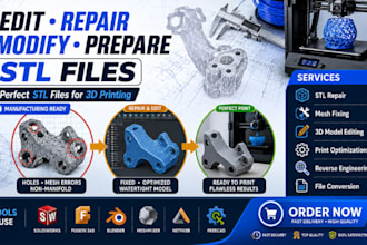 edit, repair, modify and prepare stl files for perfect 3d