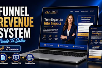 build high converting webinar vsl and lead magnet sales funnel