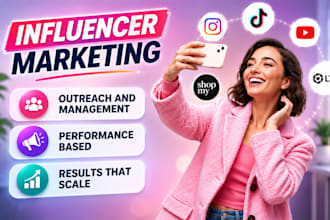 be your influencer marketing manager to discover and outreach influencers