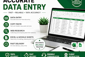 do accurate data entry, copy paste and web research