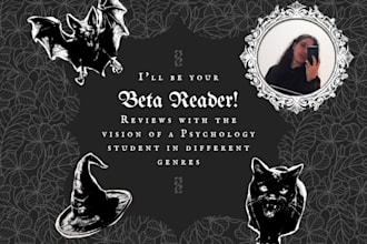 be your beta reader with fast and detailed feedback, no ai