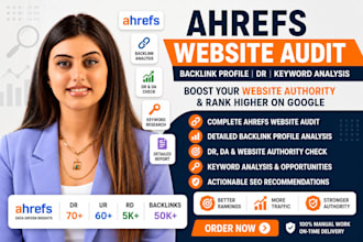 ahrefs website audit backlink profile DR keyword analysis domain authority SEO