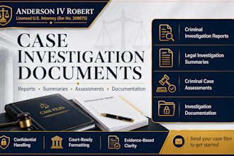 prepare a professional criminal investigation report
