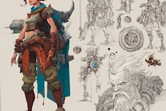 design original fantasy heroes, villains and npc artwork