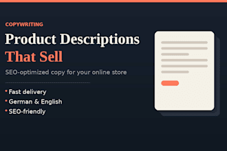 write compelling product descriptions and SEO texts