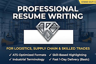 write a professional skilled trades and logistics resume