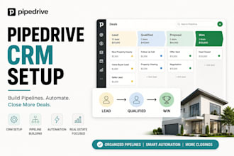 setup pipedrive crm build pipedrive pipelines automate pipedrive for real estate