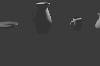 create sample 3d scene or object in blender