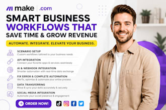 fix make com, made com, setup make com automation, api integration, make expert
