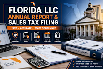 file florida annual report and quarterly sales tax for your llc