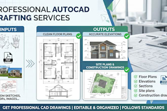 professional autocad drafting architectural floor plan cad drawing service