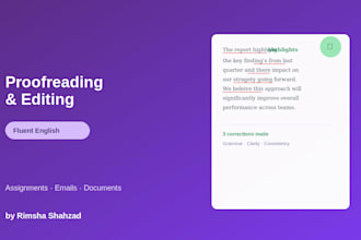 proofread and edit your english documents, emails, and assignments
