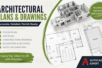 architectural plan, floor plan site plan, construction drawing in autocad