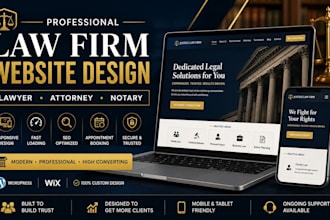 design a professional law firm, lawyer, attorney, or notary website