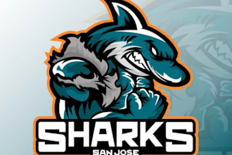 make professional custom shark logo for with new concept