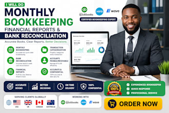do monthly bookkeeping financial reports and bank reconciliation