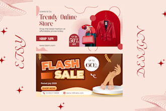 design your etsy shop banner, and eye catching ebay banner