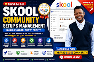 skool community,setup skool community, course,skool course,business brand
