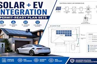 design permit ready solar pv and ev charger integration plans