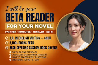 provide a professional beta read and feedback for your novel