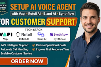 setup ai voice agent with vapi retell ai bland ai synthflow for customer support
