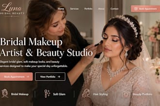 design wix bridal makeup artist website makeup artist portfolio beauty salon web