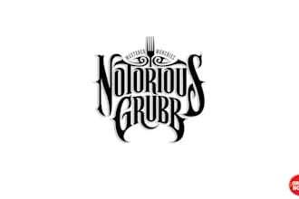 design a old english font and vintage logo for your business