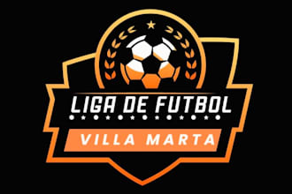 draw professional soccer or football club logo