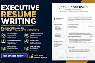 write an executive resume for directors, vps, and c level executives