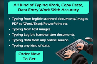 urdu typing data entry and PDF conversion
