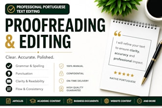 proofread and edit portuguese texts