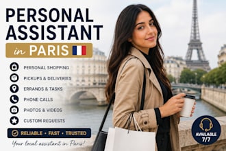 be your personal assistant in paris for shopping, pickups