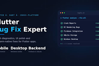 fix bugs in your flutter app or flutter desktop project