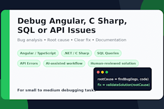 debug your angular, c sharp, sql or API issue
