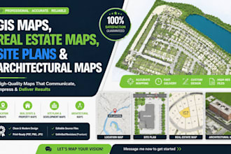 design gis maps, real estate maps, site plans, and architectural maps
