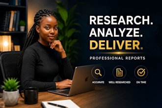 research any topic and deliver a professional report