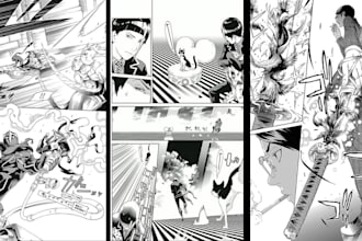 do manga commission, comic book illiustration, graphic novel for anime manga