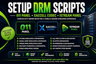 setup drm scripts for 011 panel, xaccel codec, 1stream panel with stream install