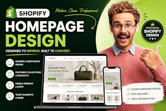 design a modern shopify homepage that converts