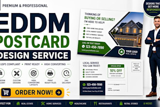 design direct mail eddm postcard for local business homecare marketing campaigns